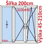 Trojkdl Okna FIX + O + OS (Sloupek) - ka 200cm